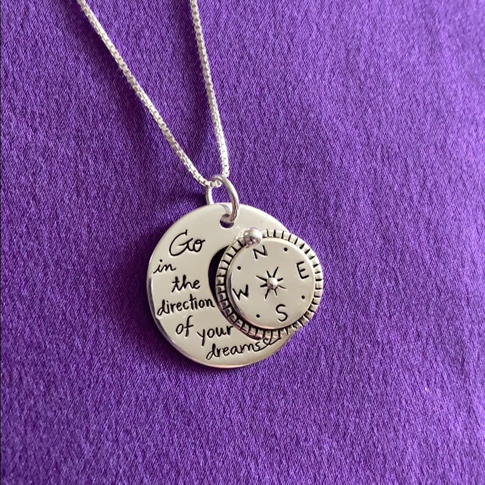 Direction of your dreams silver necklace